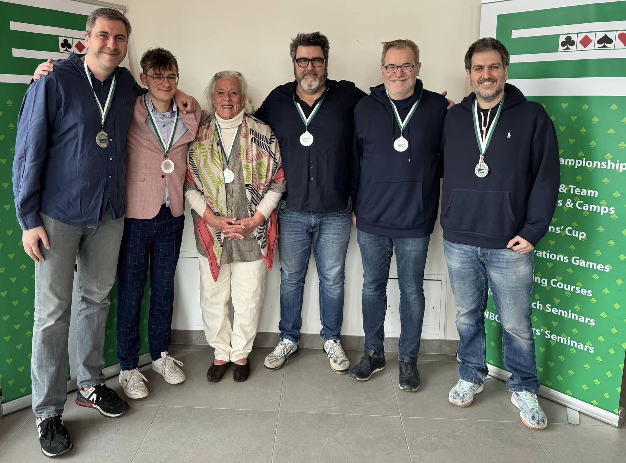 European Winter Teams Silver Medal in Alp d'Huez — Krzysztof Buras, Patryk Patreuha, Kiki Ward-PLatt, Nikos Delimpaltadakis, Jacek Pszczola, Vasilis Vroustis